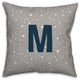 Monogram M Space Doodle 16x16 Spun Poly Pillow