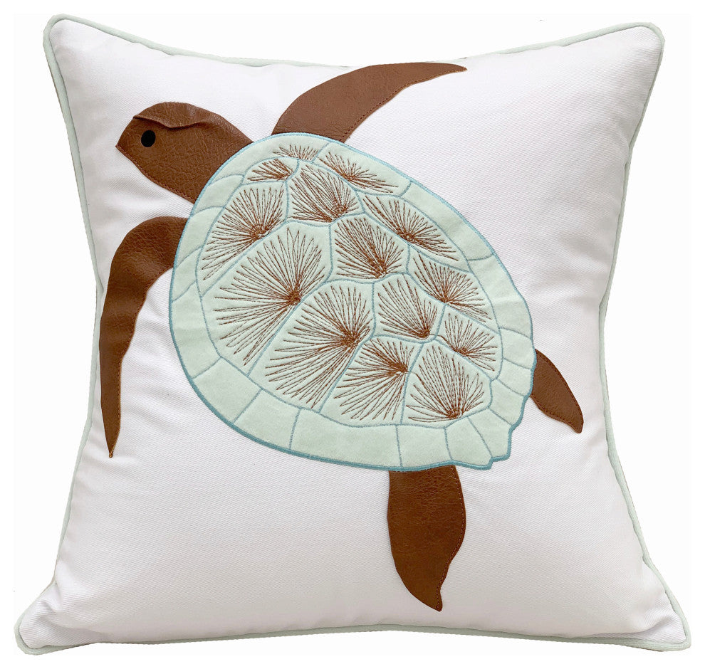 Sea Turtle Velvet Indoor Cotton Throw Pillow