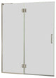 Unidoor-x 51" Shower Door, Brushed Nickel, Right-wall Bracket