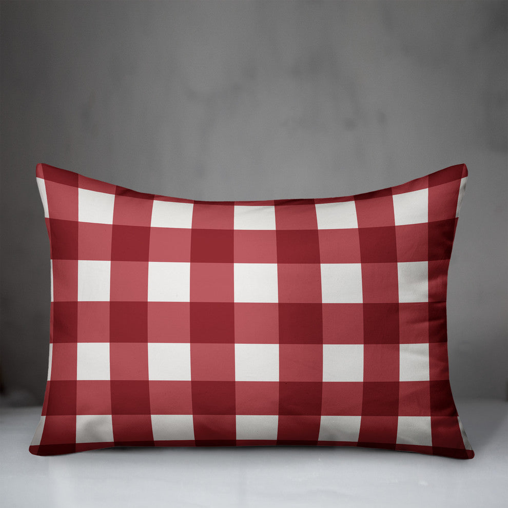 Red Buffalo Check 14x20 Lumbar Pillow
