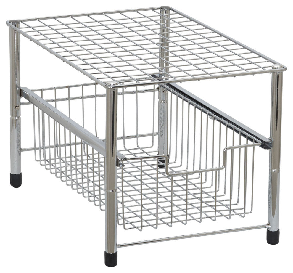 Single Basket Sliding Cabinet Organizer