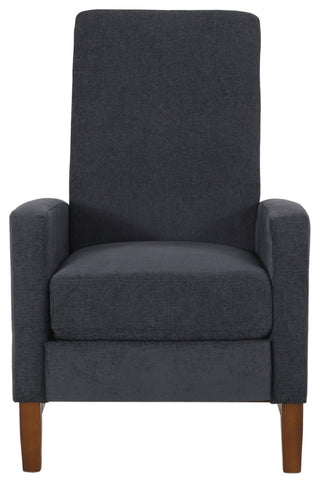 Plevna Fabric Upholstered Pushback Recliner, Charcoal and Brown