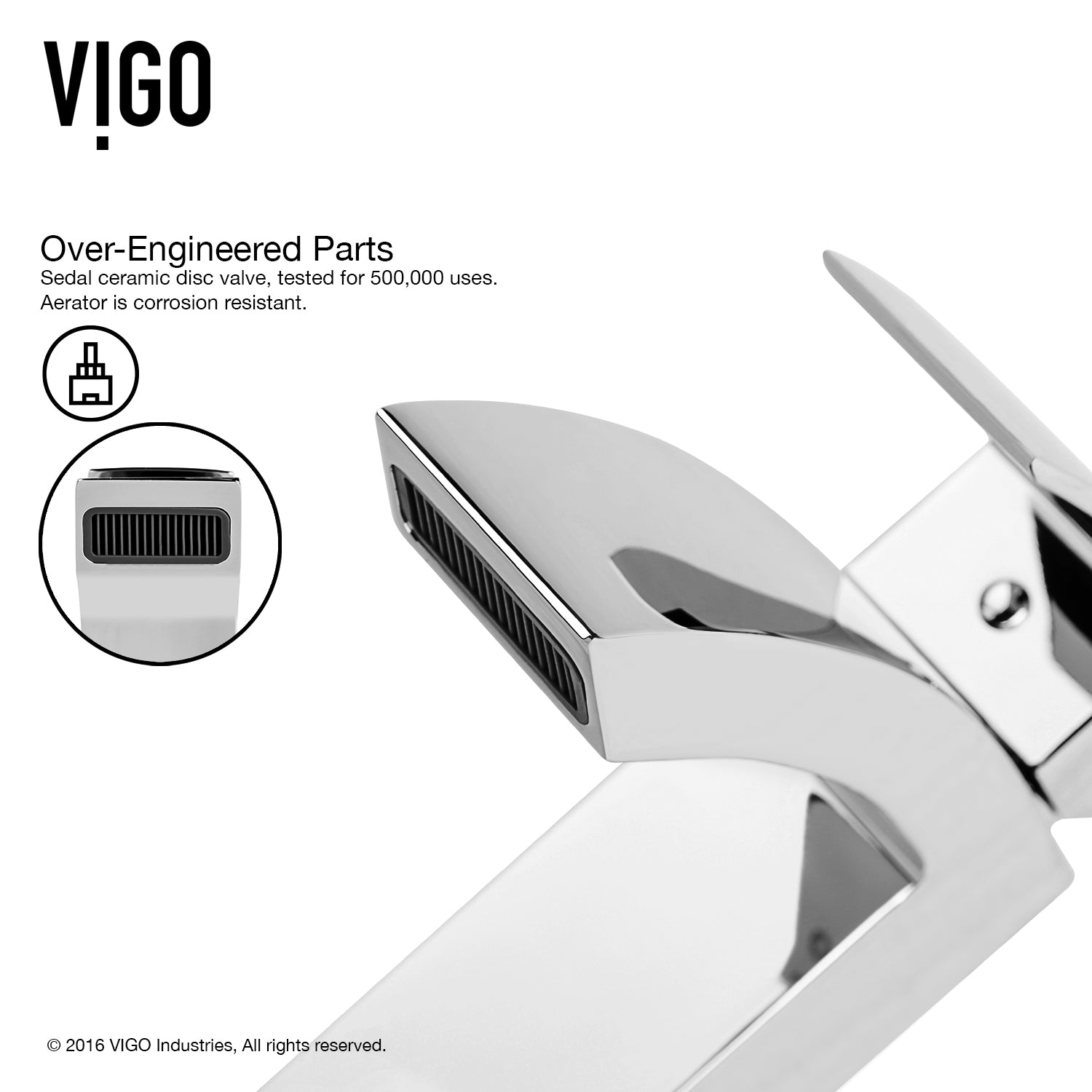 VIGO Satro 7" H Single Handle Single Hole Bathroom Faucet, Chrome