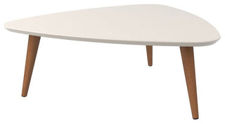 Utopia Low Triangle Coffee Table in White Gloss