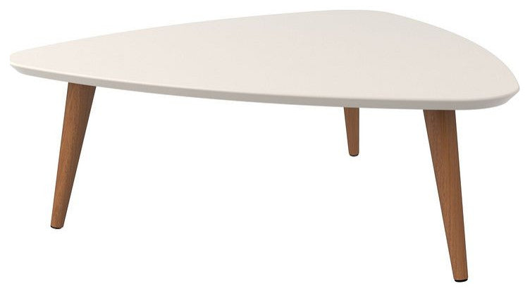 Utopia Low Triangle Coffee Table in White Gloss