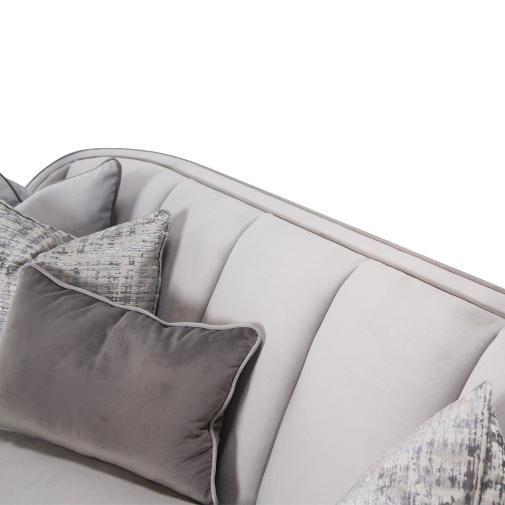 Roxbury Park Velvet Sofa - Steel/Slate