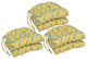 16" Polyester Outdoor U-Shaped Tufted Chair Cushions, Set of 6, Capecod Summer