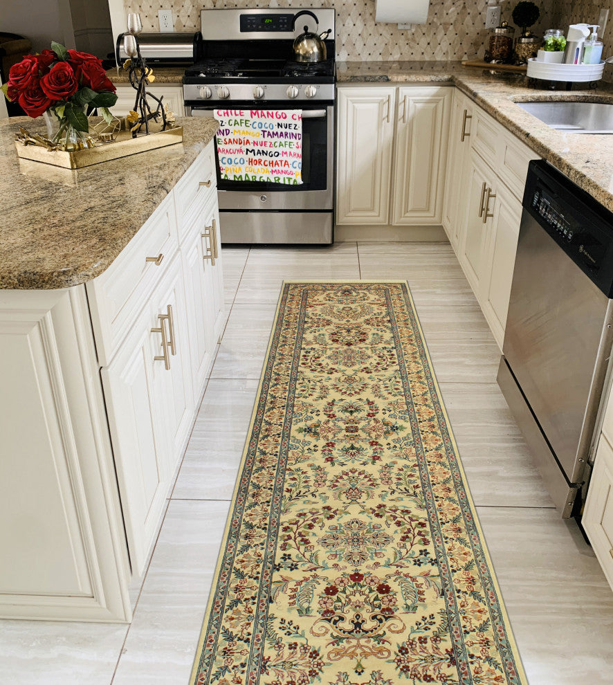 Pak-Persian Elinor Ivory/Rose Runner, 2'6x11'9