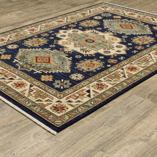 Oriental Weavers Lilihan 532B6 Medallion Rug, Navy, 3'3"x5'