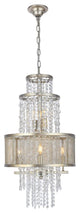 Elegant 1540D16ASL Legacy 5-Light Antique Silver Leaf Pendant Clear