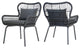GDF Studio Kimberley Outdoor Steel and Rope Club Chairs With Cushioned, Set of 2, Gray