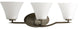 3-Light Bath and Vanity, Antique Bronze With Etched Shades