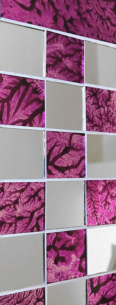 DecorShore South Beach Collection 24"x18" Pink Sands Decorative Wall Mirrors