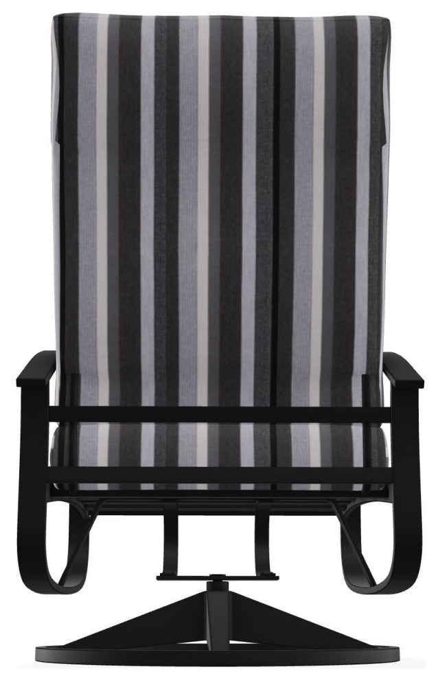 Belle Isle Cushion Deep Seat Outdoor Swivel Rocker, Sensory Granite/Black