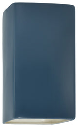 Ambiance Small Rectangle Open Top & Bottom, Outdoor, Wall Sconce, Incandescent, Midnight Sky/Matte White