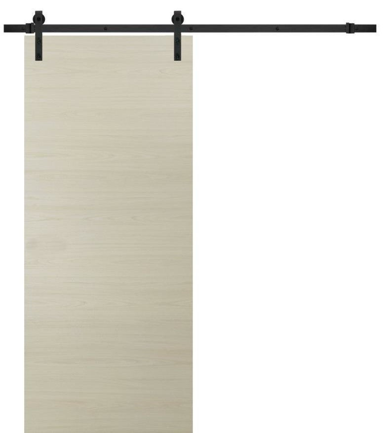 Sliding Barn Door 24 x 80 & 6.6FT Rail| Planum 0010 Milk Ash|