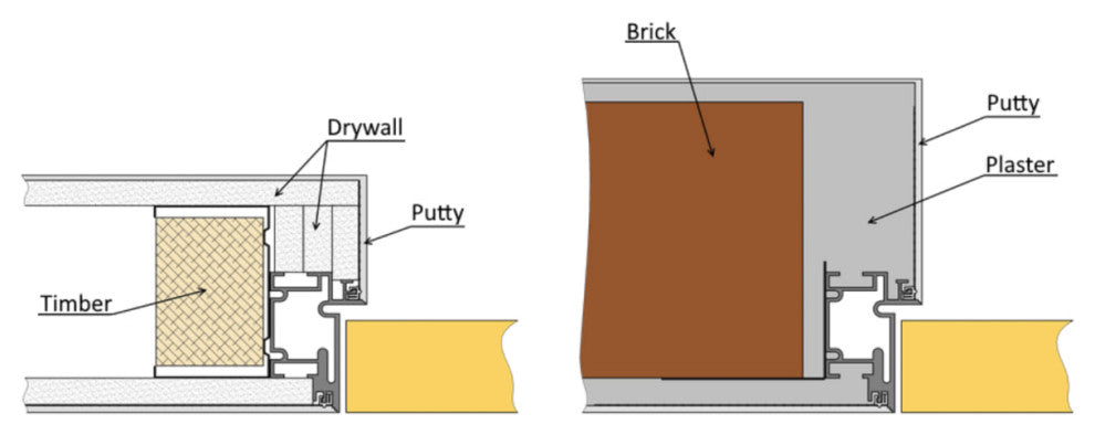 Invisible Solid Hidden Door with Handle | Planum 0010 24x80 Left-hand Outswing