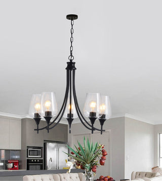 CHLOE Lighting CH6S902BK21-UC5 WILLAN Transitional 5 Light Hanging Chandelier