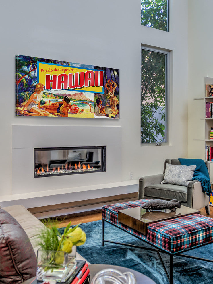 "Paradise Hawaii" Print on Canvas by Saturday Evening Post