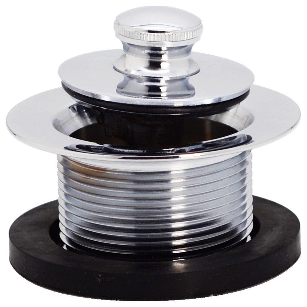 Above Floor Overflow With Tip-Toe Trim And 2-Hole Overflow Cover, Polished Chrome