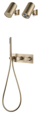 Unique Shower System With Handheld Shower, Brushed Gold