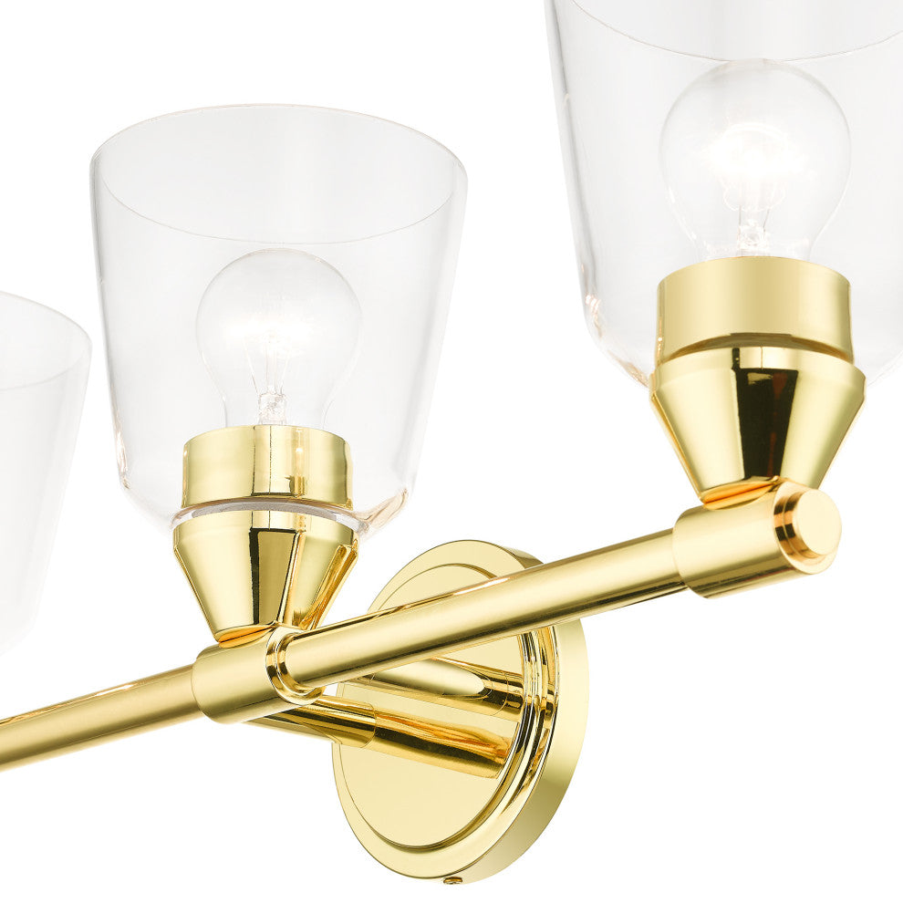 Catania 3-Light Polished Brass Vanity Sconce