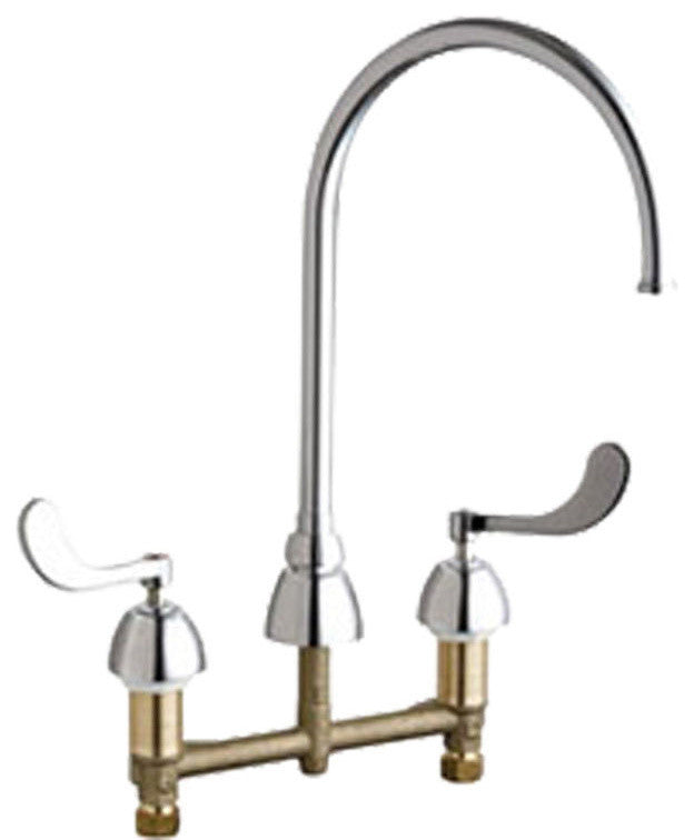 Chicago Faucets 786-GN8FCXKABCP Concealed Hot and Cold Sink Faucet