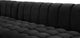 Gwen Biscuit Tufted Velvet Upholstered 3 Piece Sectional, Black