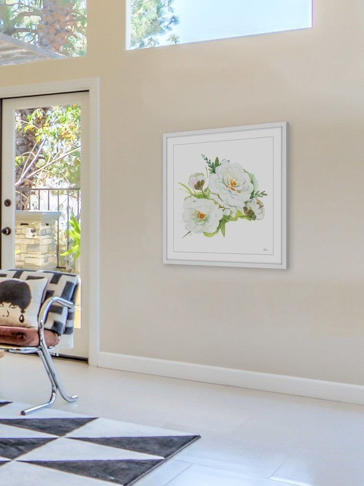 "White Innocence" Framed Painting Print, 32"x32"