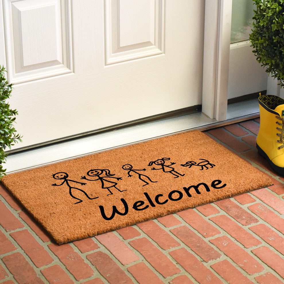 Stick Family Doormat, 24"x36"