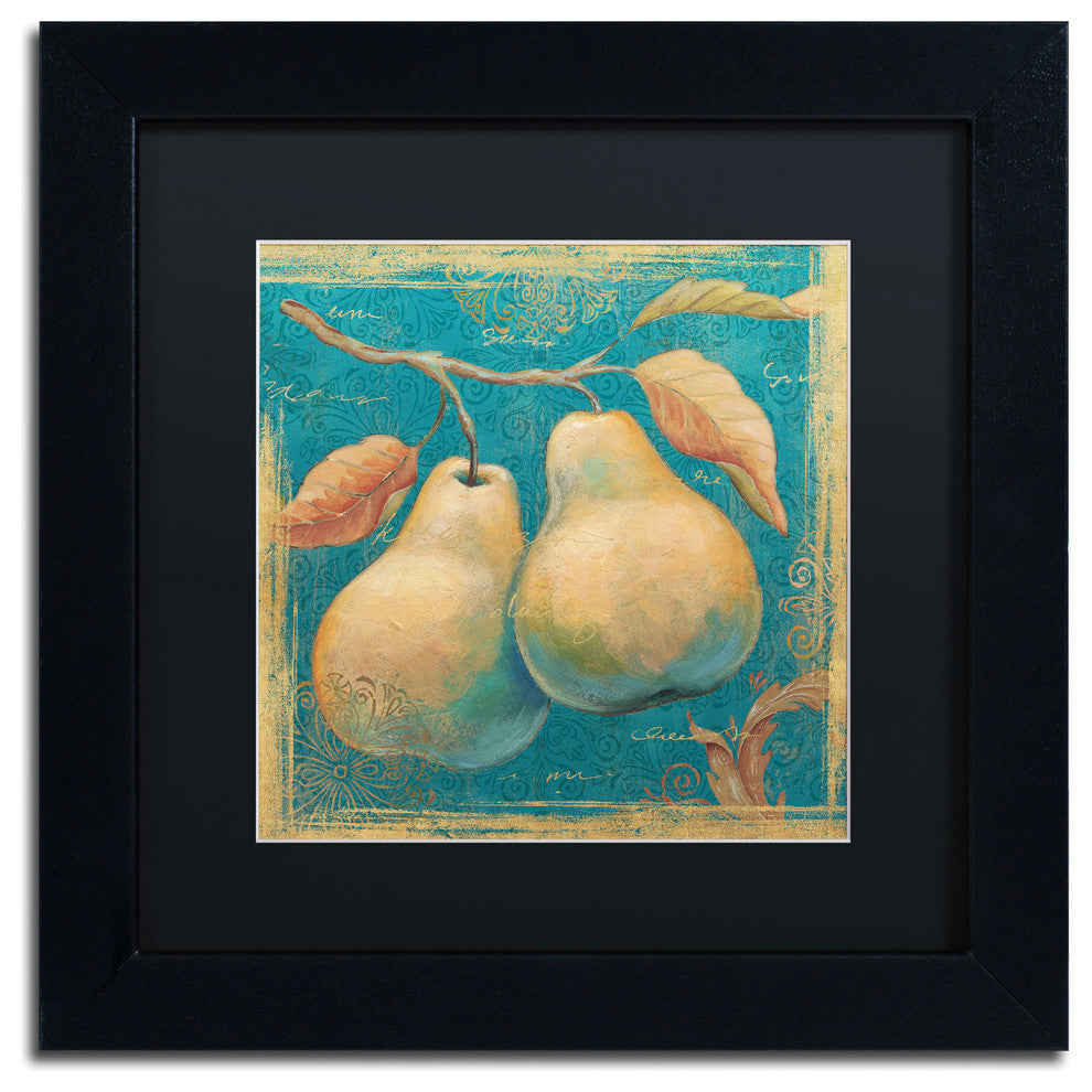 'Lovely Fruits I' Matted Framed Canvas Art by Daphne Brissonnet