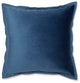 Velvet Flange Azure Blue Throw Pillow, 18"
