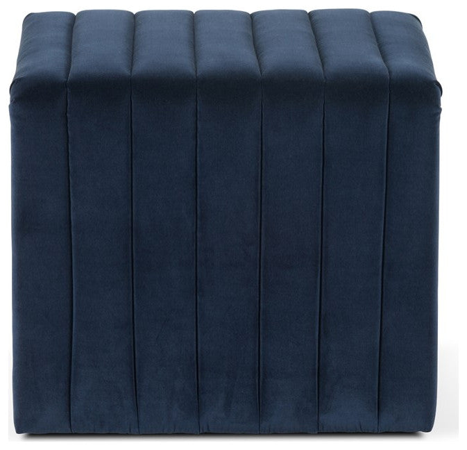 Augustine Ottoman, 21", Sapphire Navy