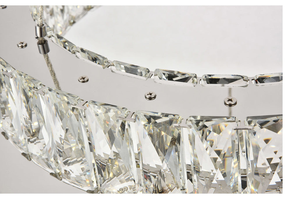 Monroe Integrated LED Chip Light Chrome Pendant
