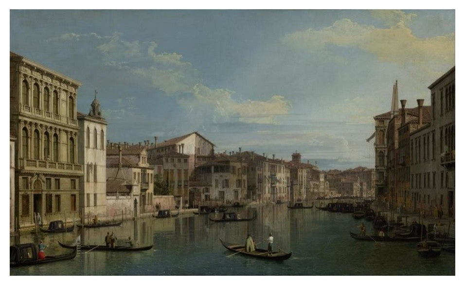 "Grand Canal in Venice, Palazzo Flangini, Campo San Marcuola" Paper Art, 24"x15"