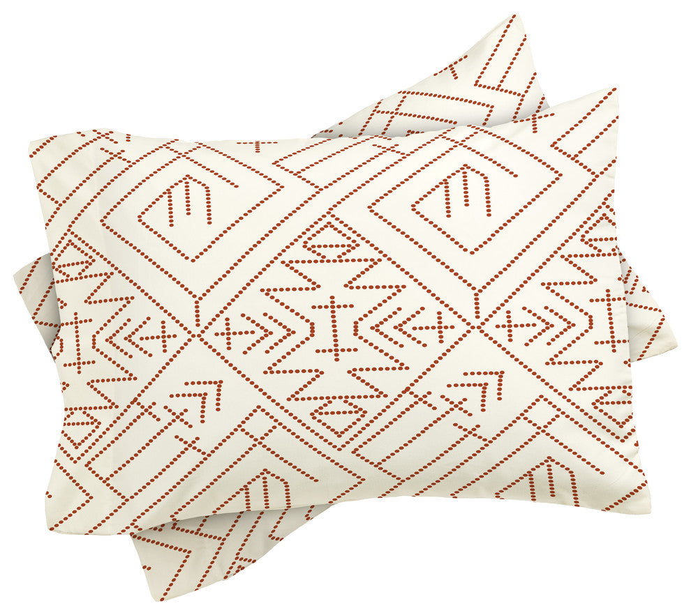 Vy La Cross Diamond Rust Duvet Cover Set, King