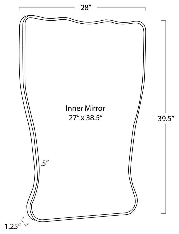 Piero Metal Mirror, Black