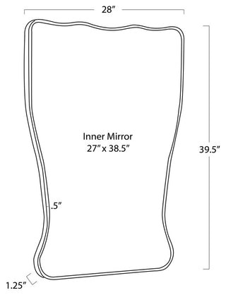Piero Metal Mirror, Black