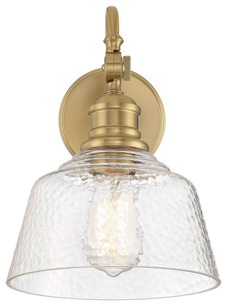 1-Light Wall Sconce, Natural Brass