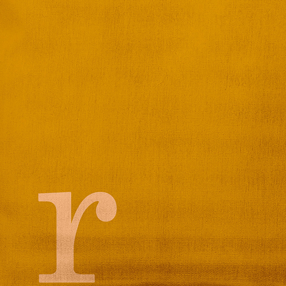 18"x18" Modern Monogram Decorative Throw Pillow, Autumn Gold