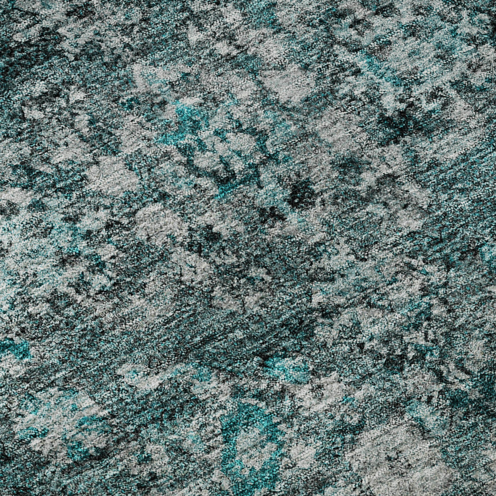 Premium Machine Washable Mayfield AMF651 Teal 5' x 7'6" Rug