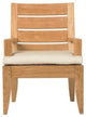 9-Piece Outdoor Teak Dining Set, 122" Rectangle Table, 8 Arm Chairs