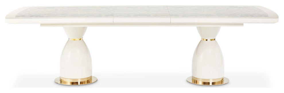 Lisbon 9-Piece Dining Room Set, Silken Matte Cream