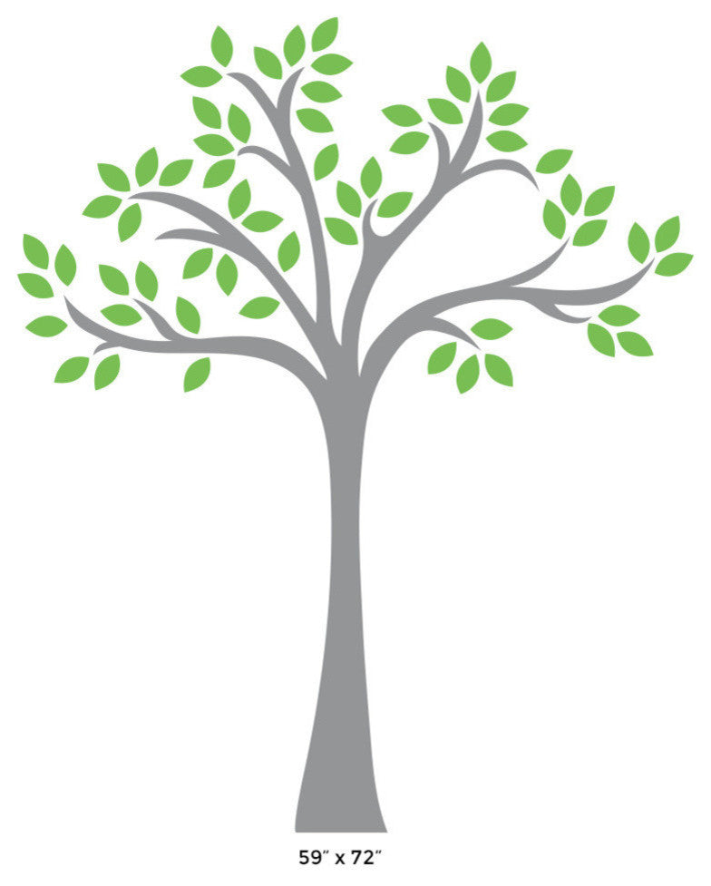 Beautiful Tree Fabric Wall Decal, Tree Wall Decor, Green