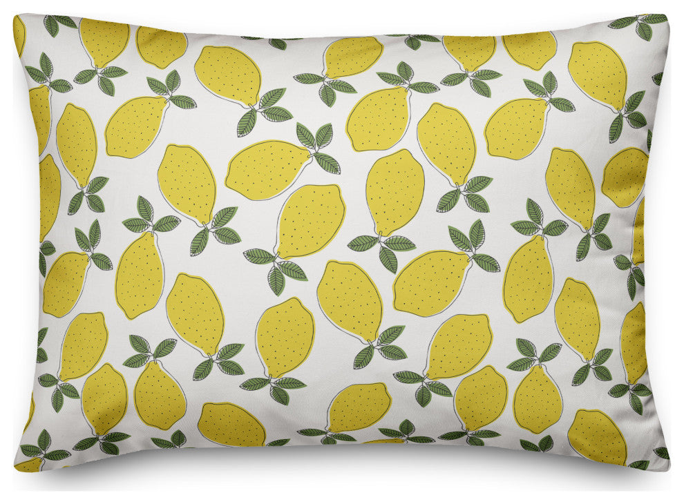 Fun Lemon Pattern 14x20 Spun Poly Pillow