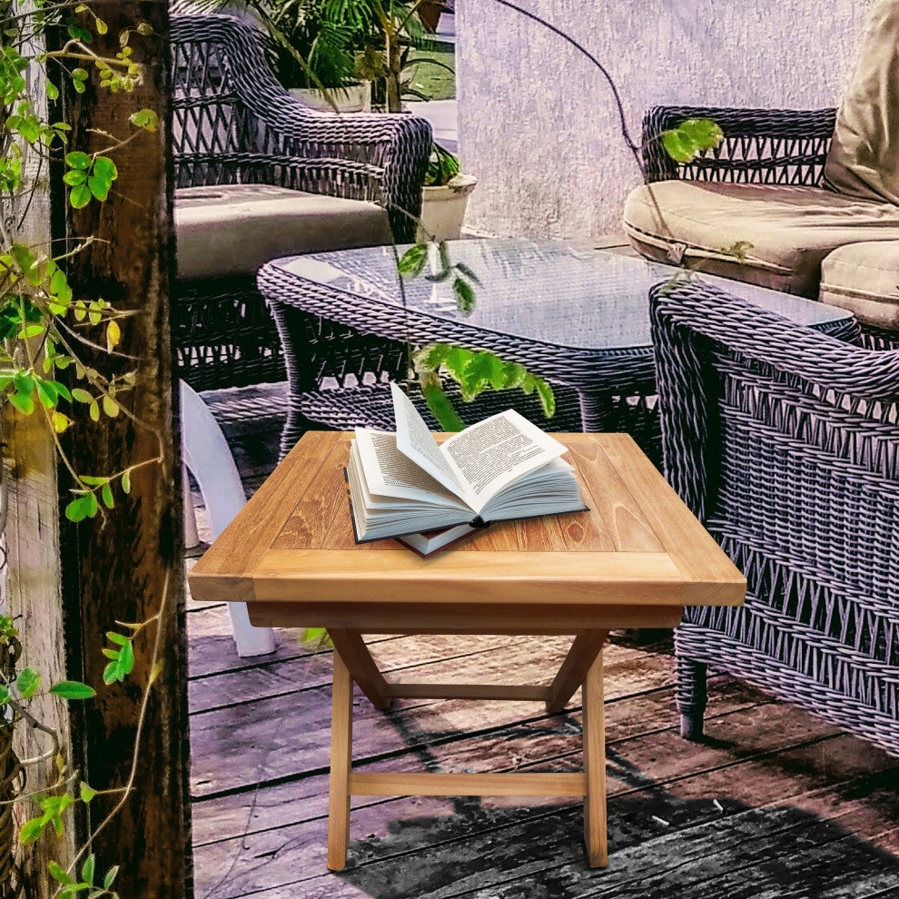 Seven Seas Teak Folding End Table
