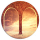 Fantasy Background With Two Arches, Landscape Disc Metal Wall Art, 23"