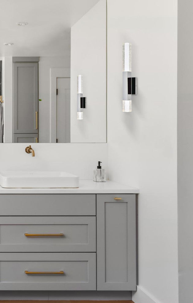 Lux Light 19" 2-Lights Chrome Wall Sconce