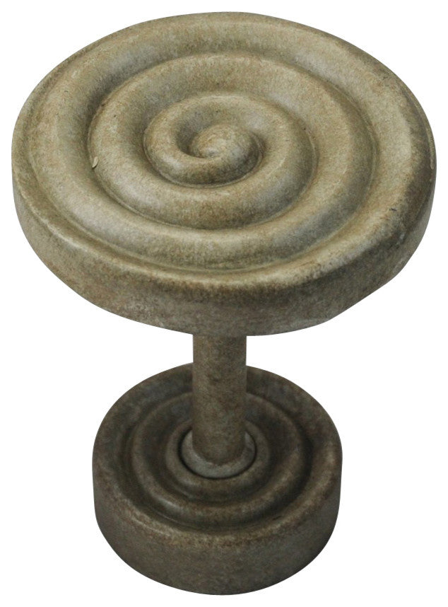 Swirl Drapery Medallion Holdback, Limestone
