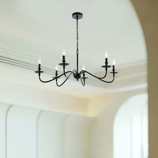 Mia Rustic 6-Light Black Metal Chandelier